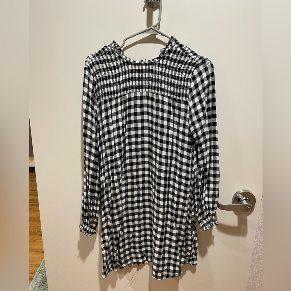 Black and white plaid dress
